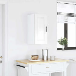 vidaXL Armoire Murale Cuisine Porto - Blanc Brillant