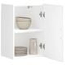 vidaXL Armoire murale de cuisine Porto blanc brillant bois ingénierie 854029