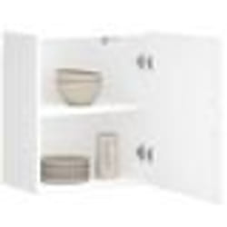 vidaXL Armoires murales de cuisine 2 pcs Porto blanc bois dingénierie meuble mural de cuisine armoire pour mur de 854038