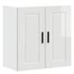 vidaXL Armoire murale de cuisine Porto blanc brillant bois ingénierie 854059
