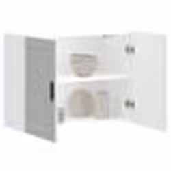 vidaXL Armoire murale de cuisine Porto blanc bois dingénierie meuble mural de cuisine armoire pour mur de cuisine 854067