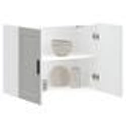 vidaXL Armoire murale de cuisine Porto blanc bois dingénierie meuble mural de cuisine armoire pour mur de cuisine 854067