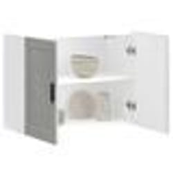 vidaXL Armoire murale de cuisine Porto gris béton bois dingénierie meuble mural de cuisine armoire pour mur de cuisine 854071