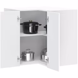 Ce meuble mural d'angle de cuisine est conçu pour optimiser l'espace de votre cuisine et décorer votre maison ! Matériau stab ...