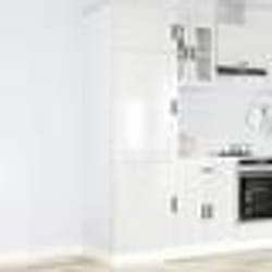 vidaXL Armoire de cuisine Porto blanc brillant bois dingénierie 854109