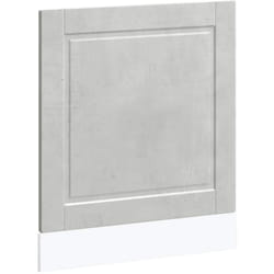 Panneau de lave-vaisselle Porto gris béton 60x1,5x67 cm Vidaxl