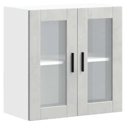 vidaXL Armoire murale de cuisine Porto - Gris béton