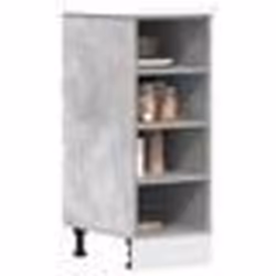 vidaXL Armoire de plancher gris béton 30x445x815cm bois d’ingénierie armoire de cuisine meuble de cuisine meuble de 854196