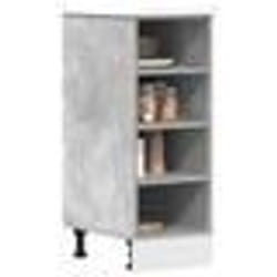 vidaXL Armoire de plancher gris béton 30x445x815cm bois d’ingénierie armoire de cuisine meuble de cuisine meuble de 854196