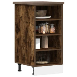 vidaXL Armoire de plancher - Chêne fumé