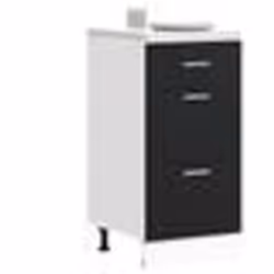 vidaXL Armoire de plancher noir 40x46x815 cm bois dingénierie armoire de cuisine meuble de cuisine meuble de cuisine 854212