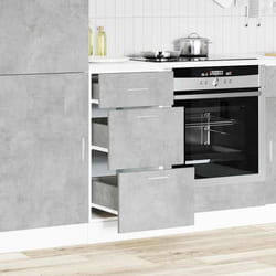 vidaXL Armoire de plancher gris 40x46x815 cm bois dingénierie armoire de cuisine meuble de cuisine meuble de cuisine 854214