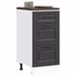 vidaXL Armoire de cuisine Porto noir bois dingénierie meuble dévier meuble de cuisine avec tiroir meuble de cuisine à 854221