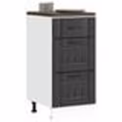 vidaXL Armoire de cuisine Lucca noir bois dingénierie meuble dévier meuble de cuisine avec tiroir meuble de cuisine à 854231