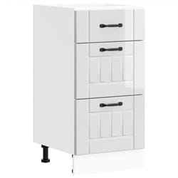 Armoire de cuisine Lucca blanc brillant bois ingénierie vidaXL