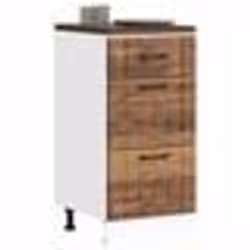 vidaXL Armoire de cuisine Lucca vieux bois bois ingénierie meuble dévier meuble de cuisine avec tiroir meuble de cuisine 8542 ...