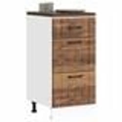 vidaXL Armoire de cuisine Lucca vieux bois bois ingénierie meuble dévier meuble de cuisine avec tiroir meuble de cuisine 854238