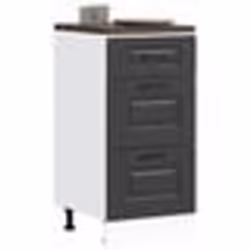 vidaXL Armoire de cuisine Kalmar noir bois dingénierie meuble dévier meuble de cuisine avec tiroir meuble de cuisine à 854241