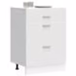 vidaXL Armoire de cuisine blanc bois dingénierie meuble dévier meuble de cuisine avec tiroir meuble de cuisine à tiroir 85425 ...