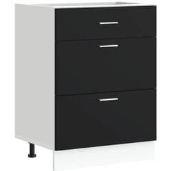 Armoire de cuisine 'Lyon' noir bois d'ingénierie Vidaxl