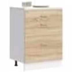 vidaXL Armoire de cuisine chêne sonoma bois dingénierie meuble dévier meuble de cuisine avec tiroir meuble de cuisine à 85425 ...