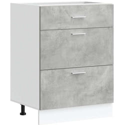 Armoire de cuisine "Lyon" gris béton bois d'ingénierie vidaXL