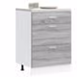 vidaXL Armoire de cuisine sonoma gris bois dingénierie meuble dévier meuble de cuisine avec tiroir meuble de cuisine à 854255