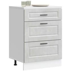 Vidaxl - Armoire de cuisine Porto gris béton bois d'ingénierie