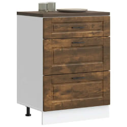 VidaXL Armoire de Cuisine Porto - Chêne Fumé