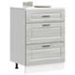 vidaXL Armoire de cuisine Porto sonoma gris bois dingénierie meuble dévier meuble de cuisine avec tiroir meuble de 854265