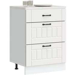 Armoire de cuisine Lucca blanc bois d'ingénierie - Vidaxl