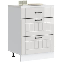 Armoire de cuisine Lucca blanc brillant bois ingénierie - Vidaxl