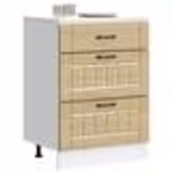 vidaXL Armoire de cuisine Lucca chêne sonoma bois ingénierie meuble dévier meuble de cuisine avec tiroir meuble de 854272