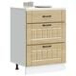 vidaXL Armoire de cuisine Lucca chêne sonoma bois ingénierie meuble dévier meuble de cuisine avec tiroir meuble de 854272