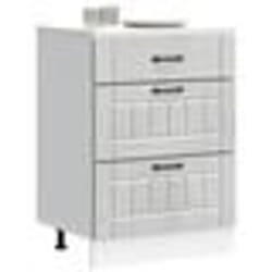 vidaXL Armoire de cuisine Lucca gris béton bois ingénierie meuble dévier meuble de cuisine avec tiroir meuble de cuisine 854273