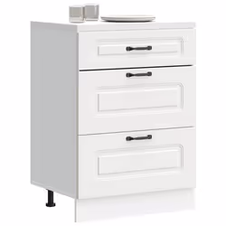 vidaXL Armoire de cuisine Kalmar blanc bois dingénierie meuble dévier meuble de cuisine avec tiroir meuble de cuisine à 85427 ...