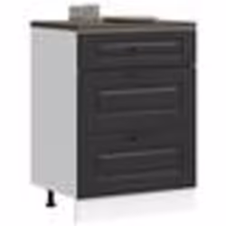 vidaXL Armoire de cuisine Kalmar noir bois dingénierie meuble dévier meuble de cuisine avec tiroir meuble de cuisine à 854280