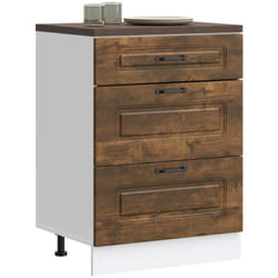 Armoire De Cuisine Kalmar Chêne Fumé Bois D'Ingénierie Vidaxl