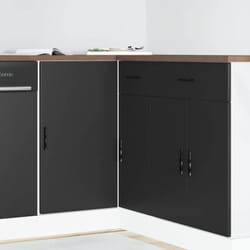 Meuble bas du lavabo noir bois d'ingénierie Vidaxl