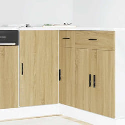 vidaXL Meuble bas du lavabo chêne sonoma bois dingénierie meuble bas de cuisine meuble bas à tiroir de cuisine meuble 854291
