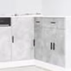 vidaXL Meuble bas de cuisine gris béton bois dingénierie meuble bas de cuisine meuble bas à tiroir de cuisine 854292