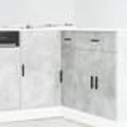 vidaXL Meuble bas de cuisine gris béton bois dingénierie meuble bas de cuisine meuble bas à tiroir de cuisine 854292