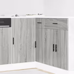 vidaXL Meuble bas de cuisine sonoma gris bois dingénierie meuble bas de cuisine meuble bas à tiroir de cuisine 854294
