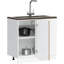 Vidaxl - Meuble bas du lavabo vieux bois bois d'ingénierie