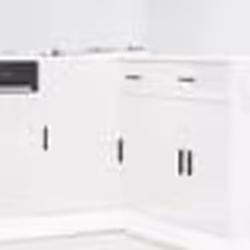 vidaXL Armoire de cuisine Porto blanc brillant bois ingénierie armoire dévier meuble bas dévier de cuisine armoire de 854300