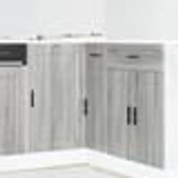vidaXL Armoire de cuisine Porto sonoma gris bois dingénierie armoire dévier meuble bas dévier de cuisine armoire de 854304