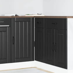 Vidaxl - Meuble de base de lavabo Lucca noir bois d'ingénierie