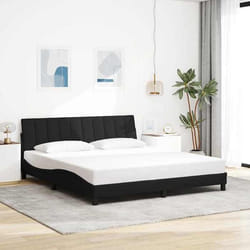 Cadre De Lit Sans Matelas Noir 180x200 Cm Tissu Vidaxl