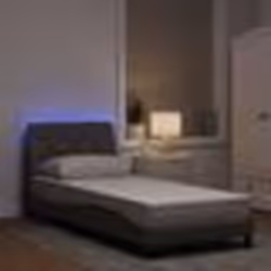 vidaXL Cadre de lit avec LED sans matelas taupe 90x190 cm tissu 3310640