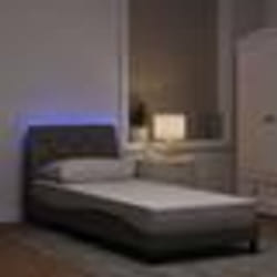 vidaXL Cadre de lit avec LED sans matelas taupe 90x190 cm tissu 3310640